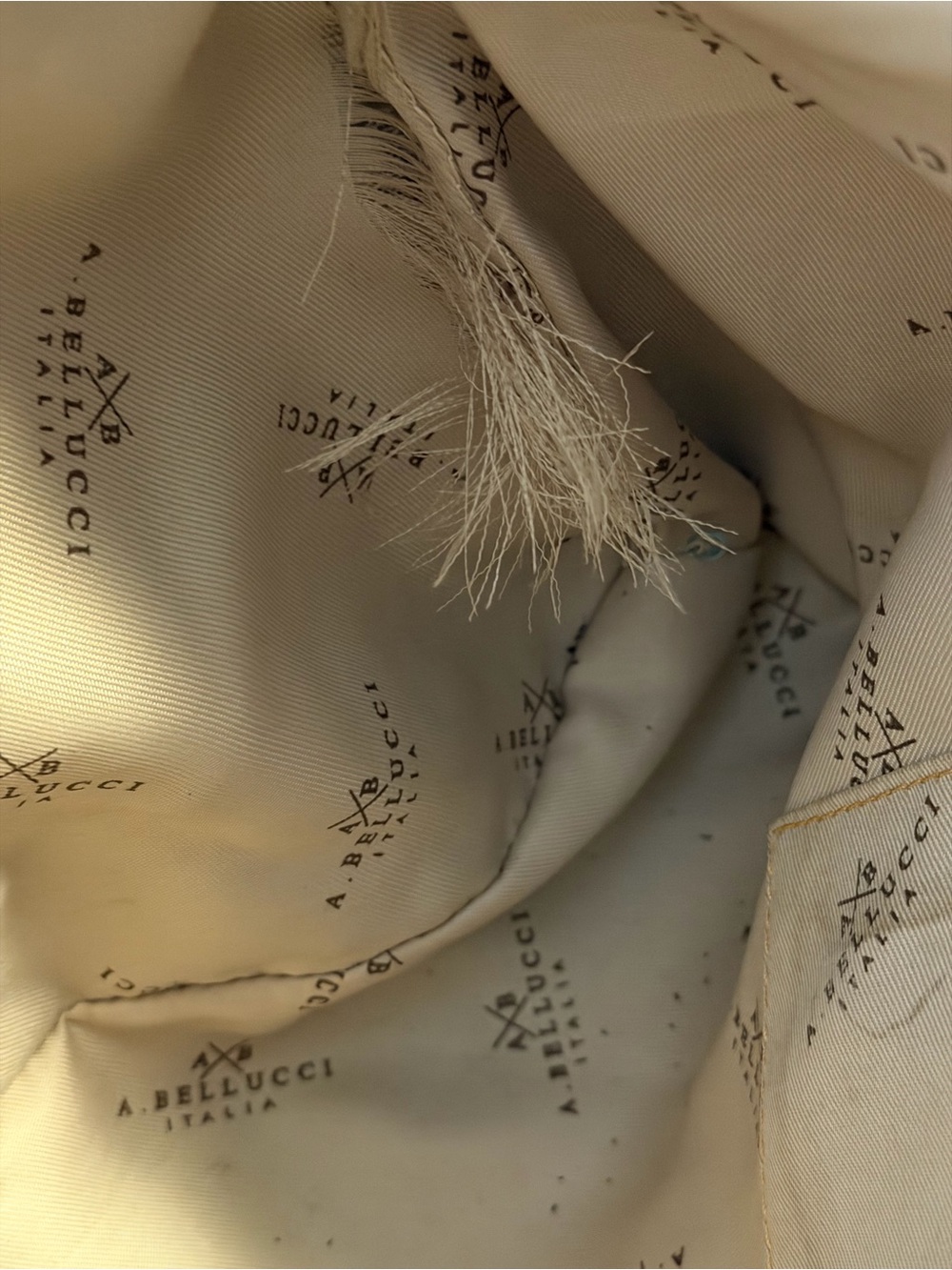 A. Belluci Italian smooth calf Leather Tote with Front Pocket and Ring Accent - Picture 11 of 15